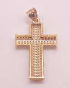 14kt Solid Yellow Gold Cross Pendant