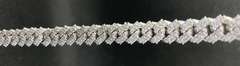 6.05 CARATS T.W. MENS DIAMOND MIAMI CUBAN BRACELET IN 14K WHITE GOLD
