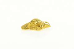 14K Yellow Gold 3D Textured Raw Cluster Nugget Charm/Pendant