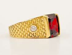 14kt Solid Yellow Gold & Gemstone Ring