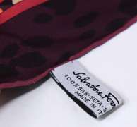 Ferragamo Cheetah Scarf with Purple Boarder