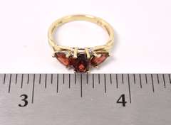 Gorgeous Garnet and Diamond Ring in Yellow Gold