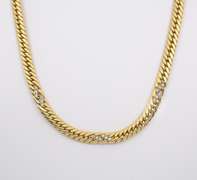 Puffed Herringbone with Diamond Accents