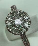 CERTIFIED AMAZING 14K WHITE GOLD AND DIAMOND RING