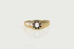 14K Yellow Gold Victorian Engraved Engagement 4.75mm Setting Ring