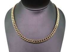 Italian 14kt Solid Yellow Gold Handmade Curb Chain Necklace