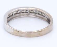 Remarkable White Gold Diamond Cluster Engagement Ring with a Tapered Shank and Filigree accent