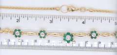 Incredible Emerald and Diamond Necklace in Yellow Gold