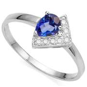 1/3 CARAT IOLITE SILVER RING