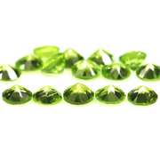 Fantastic 12.68ct 6mm round brilliant cut Peridot set