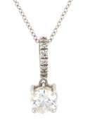 Attractive Diamond Solitaire Pendant on 18kt Chain