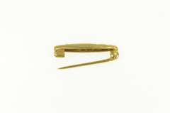 14K Yellow Gold Victorian Seed Pearl Repousse Scroll Bar Pin/Brooch