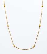 Pretty 18k Bead Station Necklace