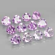 Stunning 8.07ct heart cut real Bolivian Amethyst set