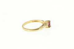 14K Yellow Gold Marquise Ruby Diamond Accent Bypass Ring