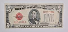 1928-E $5 United States Legal Tender Note Red Seal