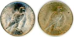 2 Different Peace Silver Dollars: 1923 & 1924