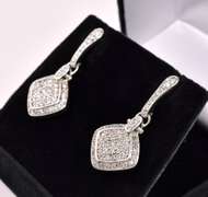 CZ Earrings In Sterling Silver