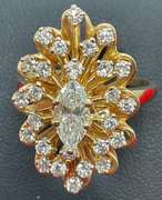 CERTIFIED LADIES 14K GOLD AND DIAMOND RING