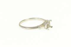 Platinum 5.3mm Diamond Vintage Engagement Setting Ring