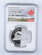 PF70 UCAM 1986 Canada $1 Silver - Vancouver Centennial - Graded NGC