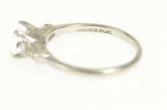 Platinum 5.3mm Diamond Vintage Engagement Setting Ring