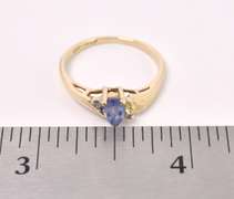 Lovely Purple Iolite Ring In 14K Yellow Gold