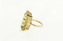 14K Yellow Gold 41.50 Ct Smoky Quartz Cocktail Statement Ring