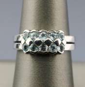 Sparkling Sky Blue Topaz size 8.5 ring