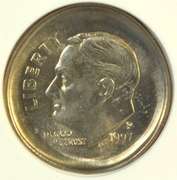 Choice BU Double Struck 1997-P Roosevelt Dime Error. ANACS MS63