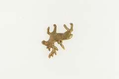 14K Yellow Gold 3D Forest Reindeer Finland Deer Elk Caribou Charm/Pendant