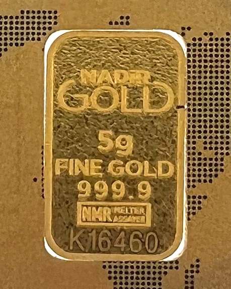 5 Gram Pure Gold Bar