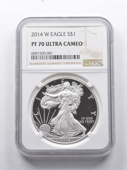 PF70 UCAM 2014-W American Silver Eagle NGC