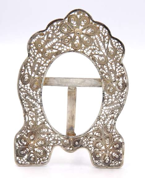 Group Lot of Vintage 925 Sterling Silver Pic Frame and Keychain