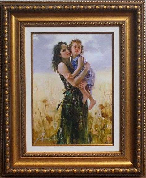 Hand signed Pino on canvas, limited edition with gallery framed