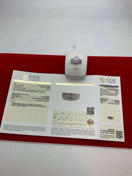 CERTIFIED BRAND NEW 14K WHITE GOLD AND DIAMOND RING
