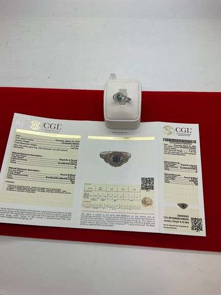 CERTIFEID BRAND NEW 14K WHITE GOLD AND DIAMOND RING