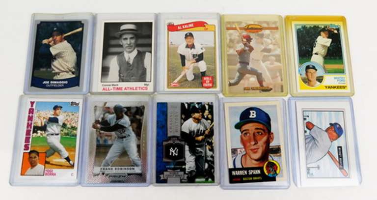10 Baseball Greats Throw Back Cards