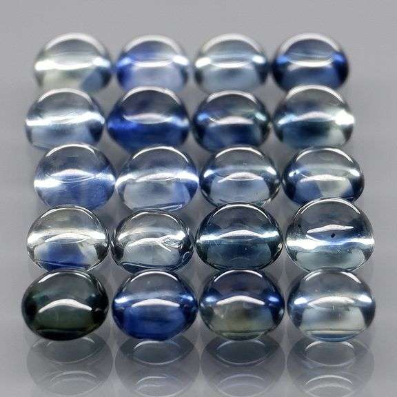 Glistening 4.75ct heated only Sapphire cabochon set