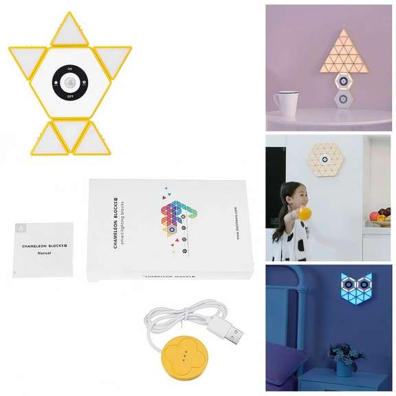 USB DIY Smart Puzzle Night Light Touch-sensitive