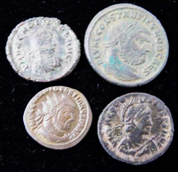 4 Ancient Constantine Era Crusader Coins