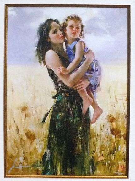 Hand signed Pino on canvas, limited edition with gallery framed