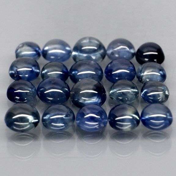 Glistening 6.19ct heated only Sapphire cabochon set
