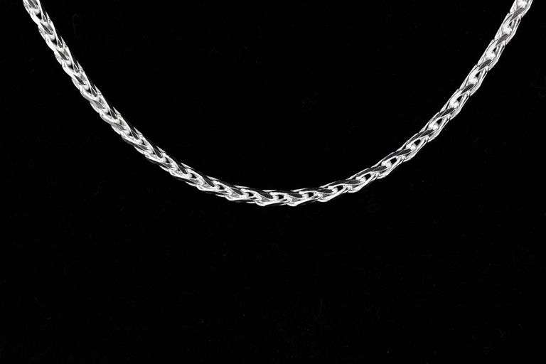 Sterling Silver Diamond-Cut Wheat Chain 2.7mm Solid 925 New Spiga Necklace 18"