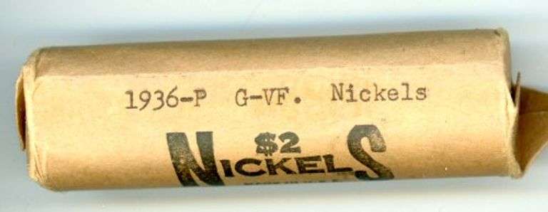 Wrapped Roll of Buffalo Nickels