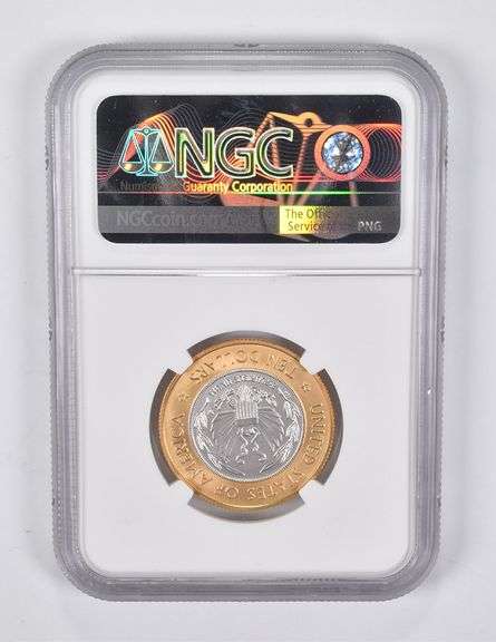 MS70 2000-W $10 Library Of Congress Bimetal Commemorative Everhart NGC