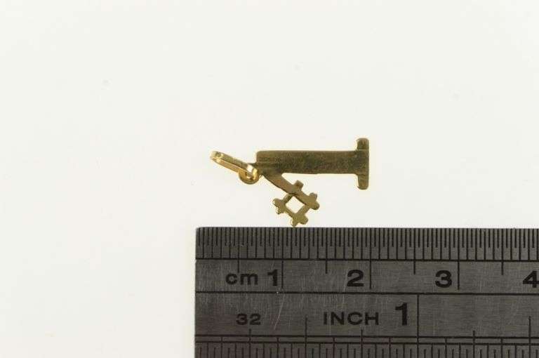 14K Yellow Gold #1 Number One Number Cut Out The Best Charm/Pendant