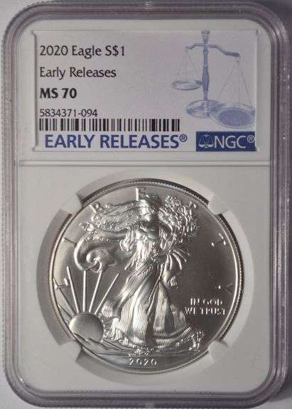 2020 American Silver Eagle NGC MS70