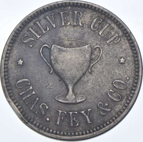 Chas. Fey & Co. Silver Cup Quarter Token