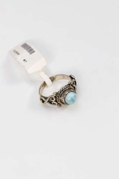 Sterling Silver Larimar Gemstone Ring